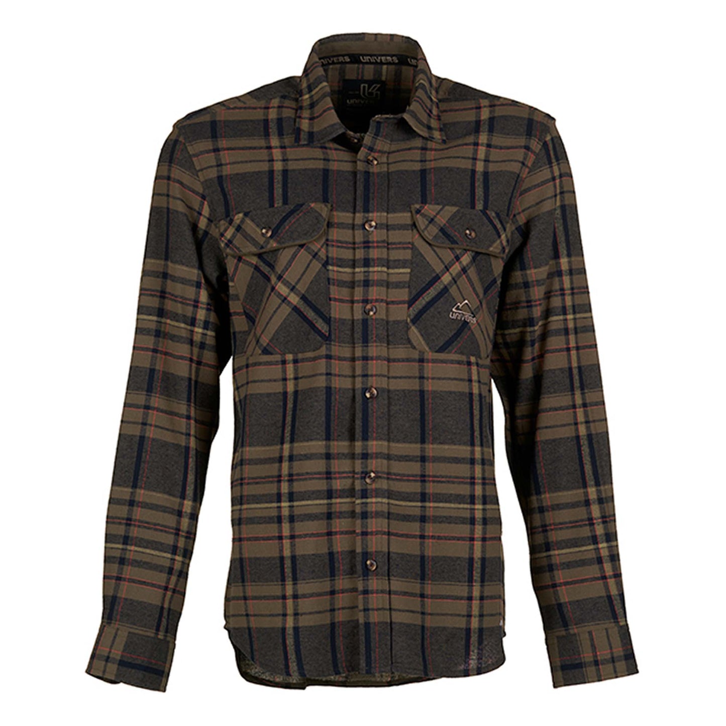 Camasa FLANNEL cu guler din piele intoarsa carou rosu