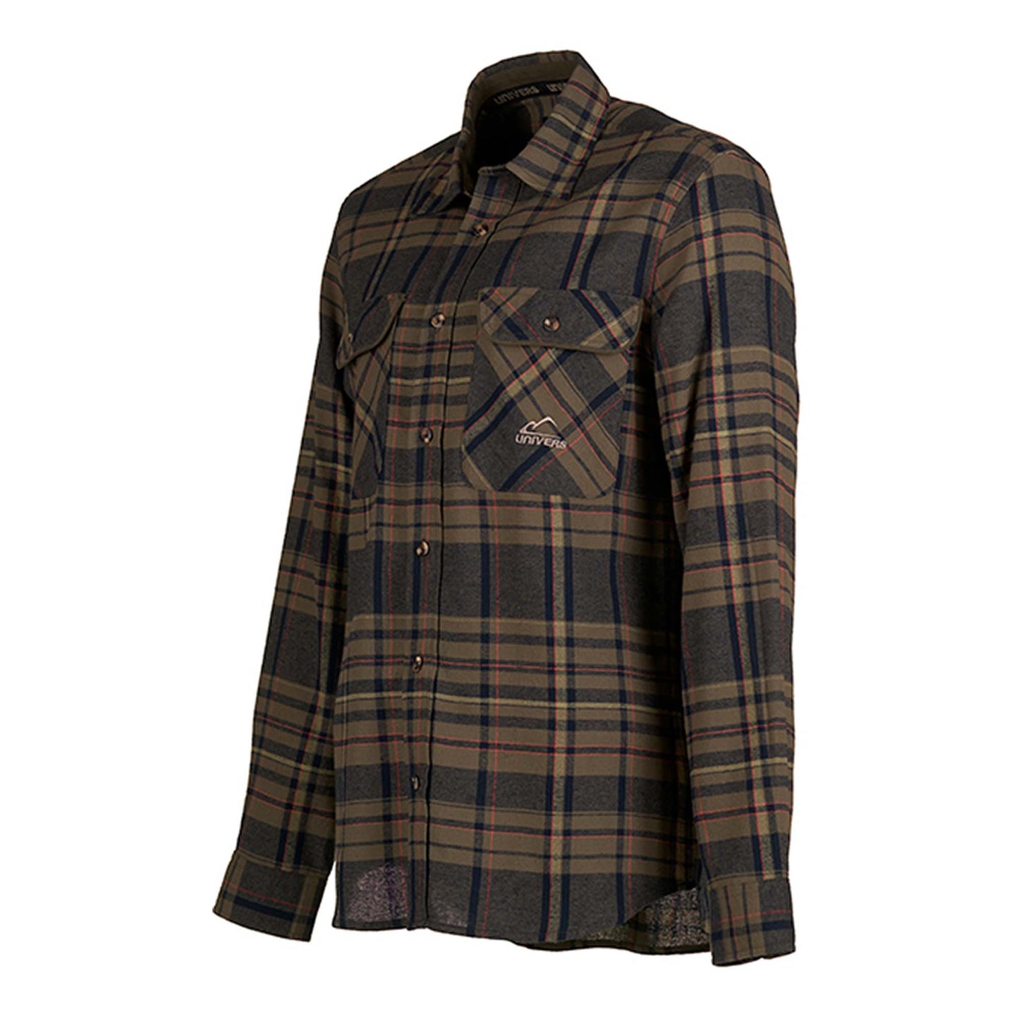 Camasa FLANNEL cu guler din piele intoarsa carou rosu