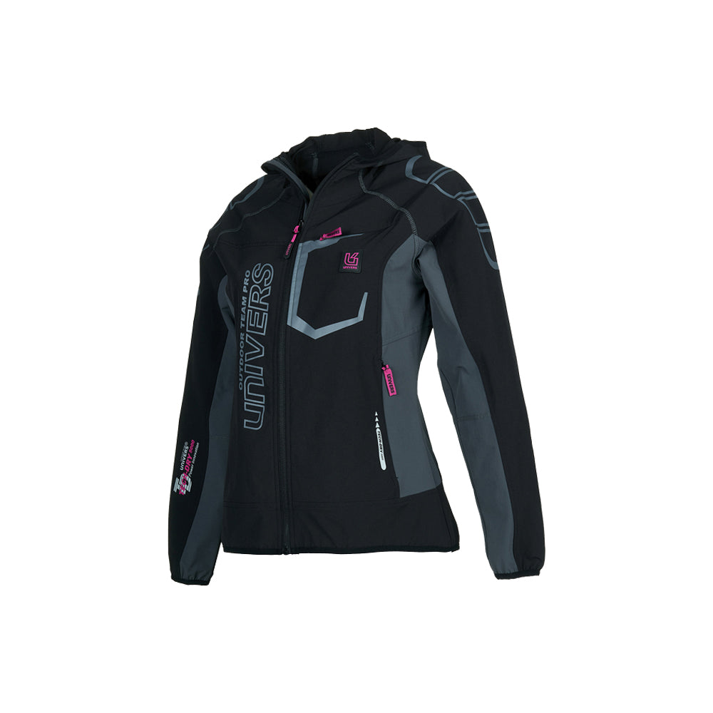 Jacheta outdoor Courmayeur cu glugă/ neagra